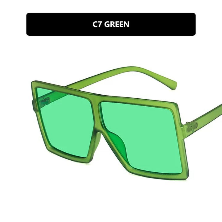 Women modern oversized sunglasses with transparent frame and stylish lenses Bowlift