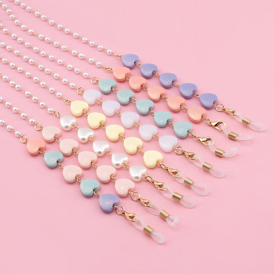 Decorative Heart-Shaped Eyewear Chain Bowlift