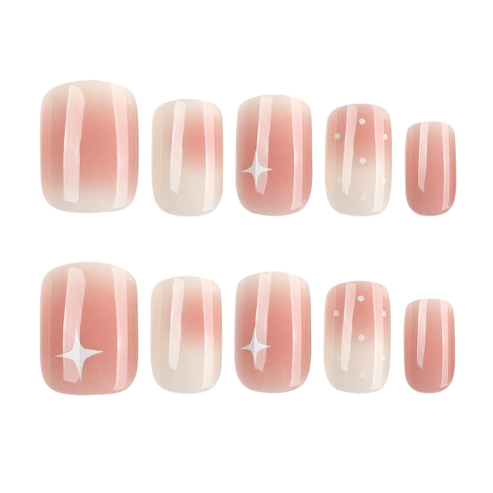 Nail art with ombre effect and glitter accents Bowlift