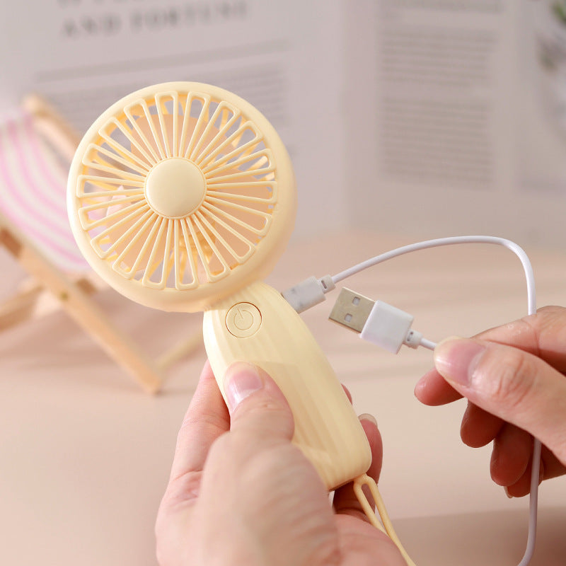Women's Portable Mini Hand Fan with Flexible Strap Bowlift