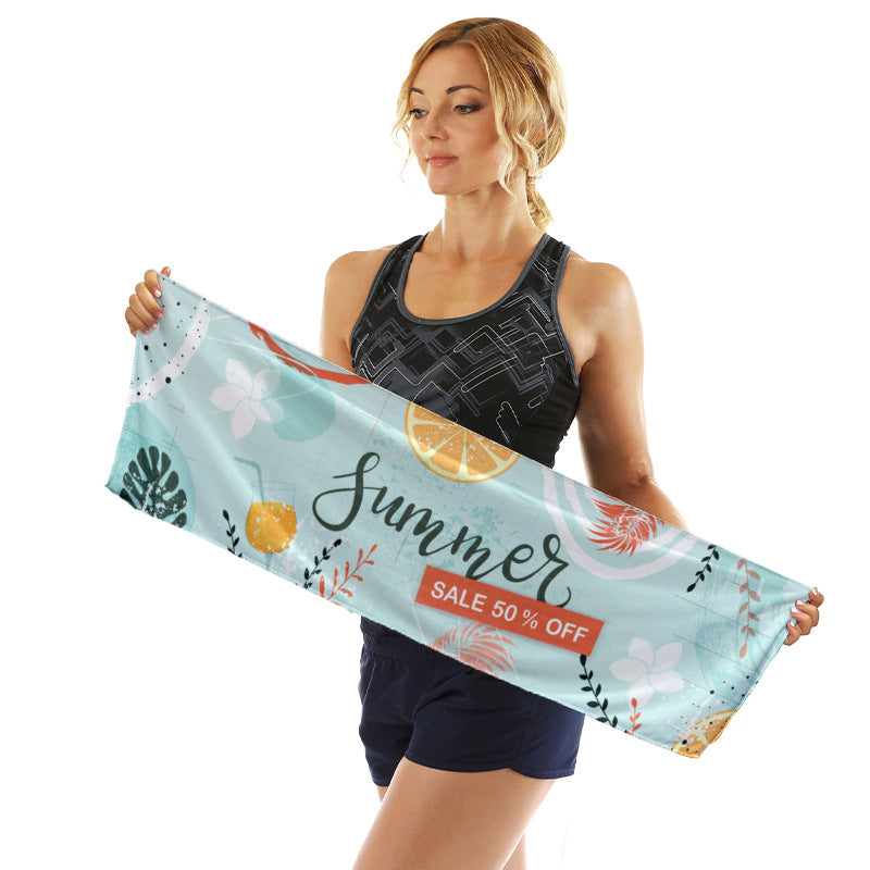 Sporty microfiber cloth with vibrant summer design Bowlift