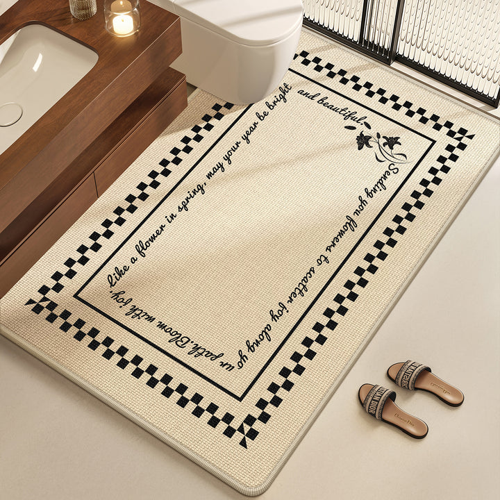 Elegant Floral Bathroom Mat Bowlift