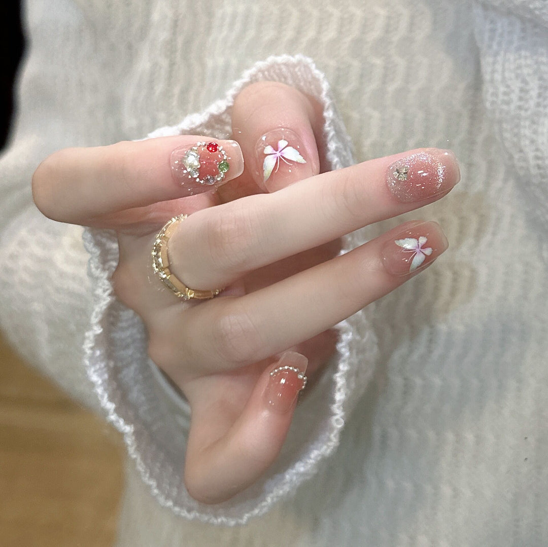 Creative Themed Press-On Nail Art Set Bowlift
