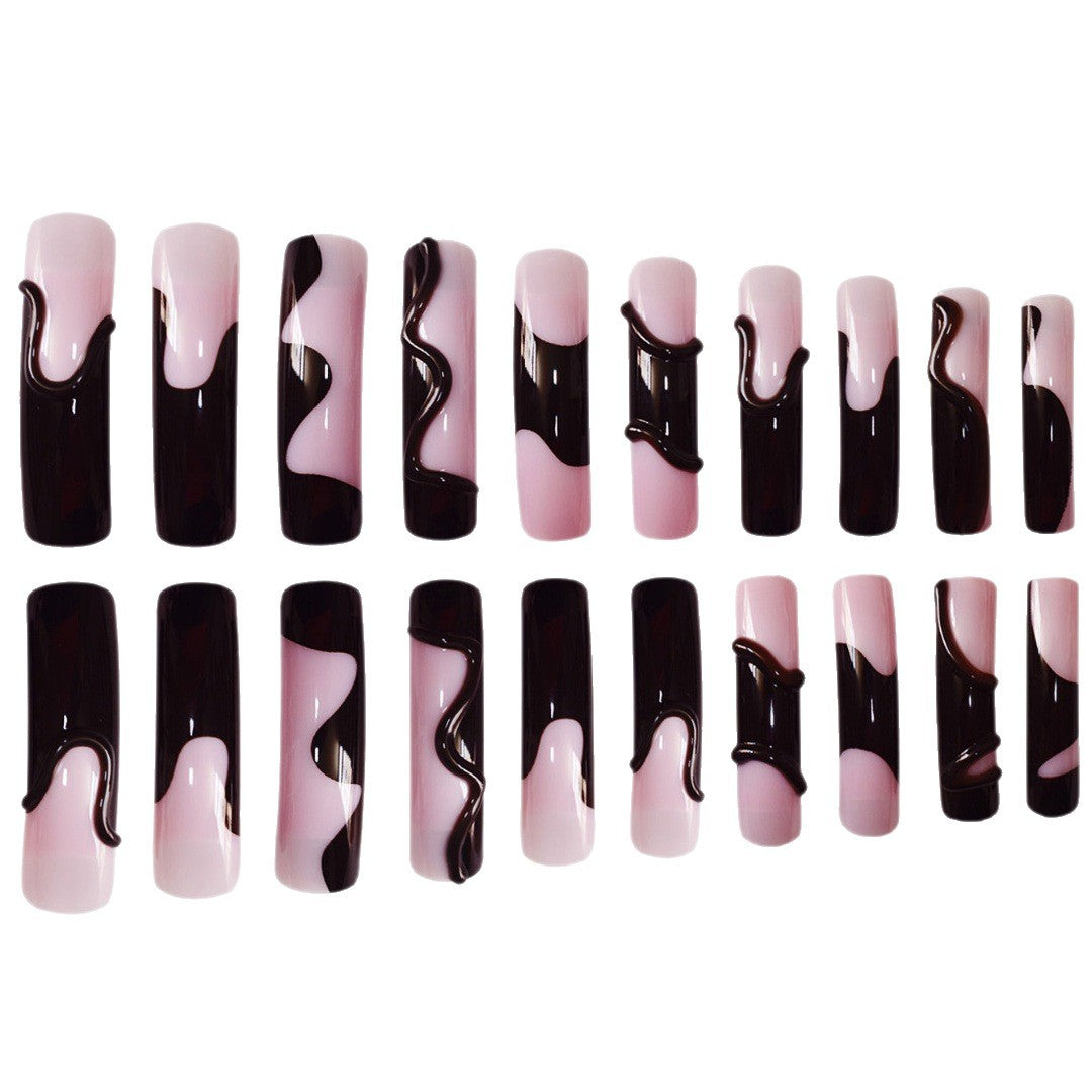 Artistic Press-On Nails with 3D Design Bowlift