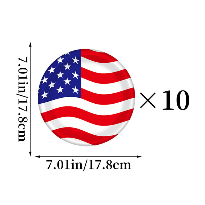 Unisex nan Pappteller Set with patriotic star stripe motif and convenient plate size Bowlift