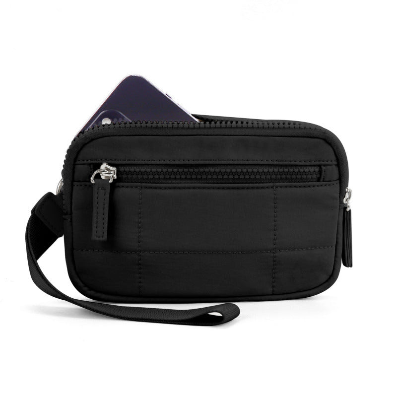 Practical wrist bag with zipper pockets Bowlift
