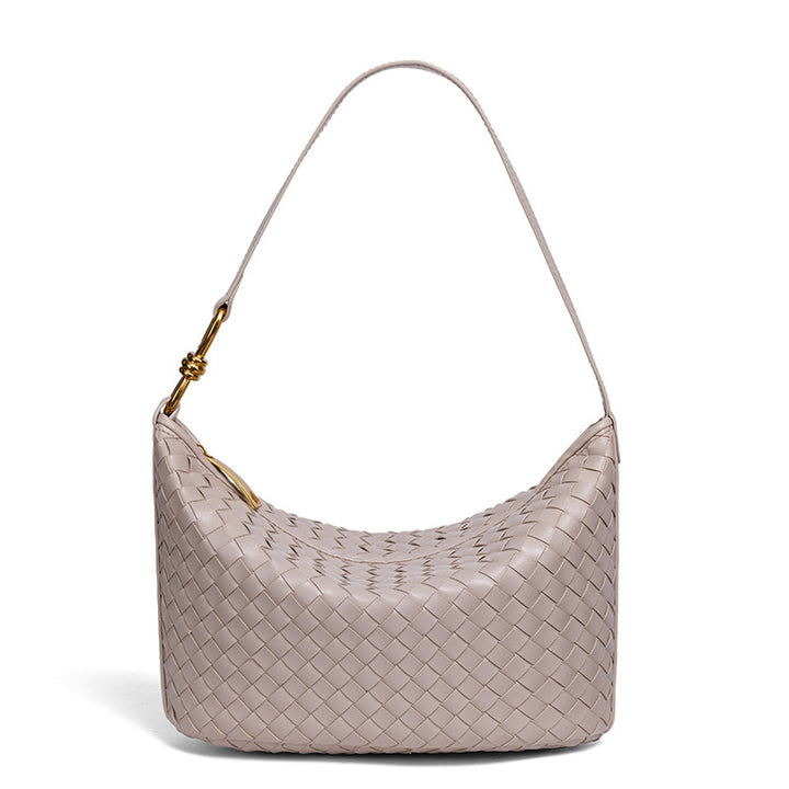 Stylish Woven Leather Handbag Bowlift