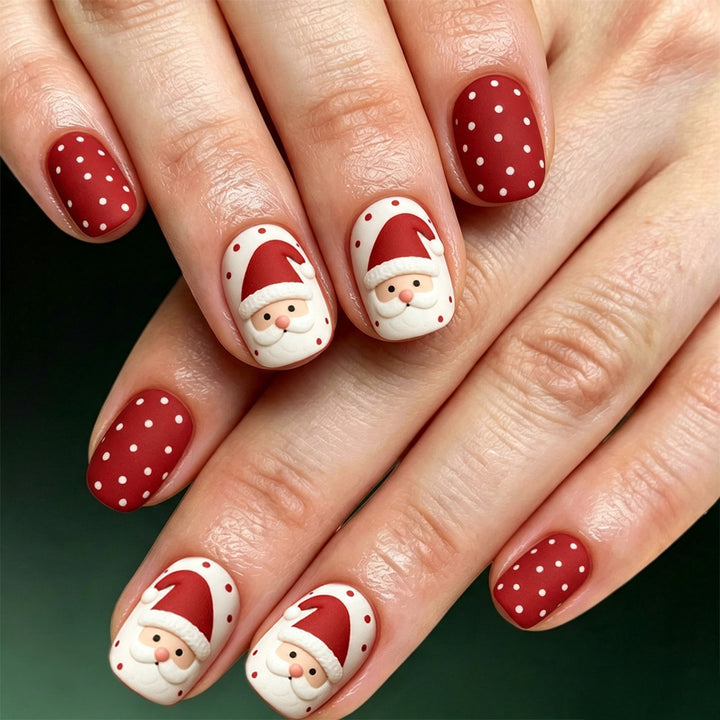 Festive Santa-Themed Nail Art Bowlift
