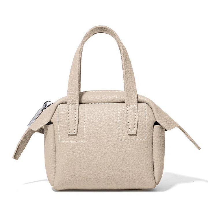 Compact Textured Handheld Satchel Bowlift