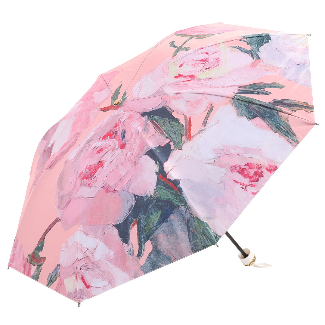 Ladies umbrella with blooming rose pattern Bowlift