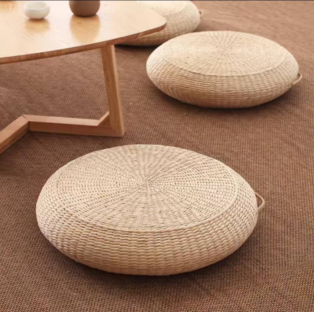 More Elegant Cow Pouf Made of Natural Materials Bowlift