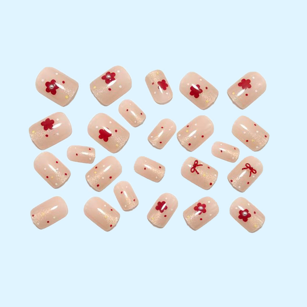 Festive artificial nails with delicate Christmas motifs Bowlift