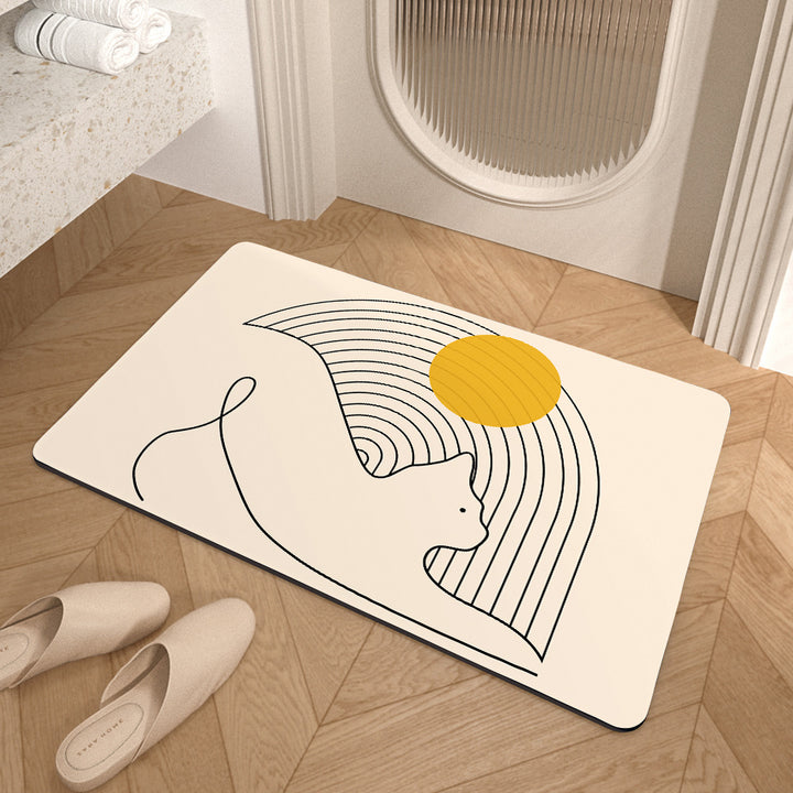 Geometric Patterned Anti-Fatigue Bath Mat Bowlift