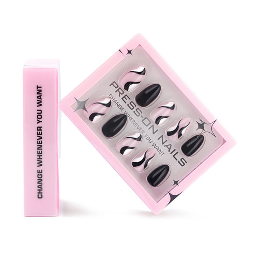 Artificial press-on nails with unique design Bowlift