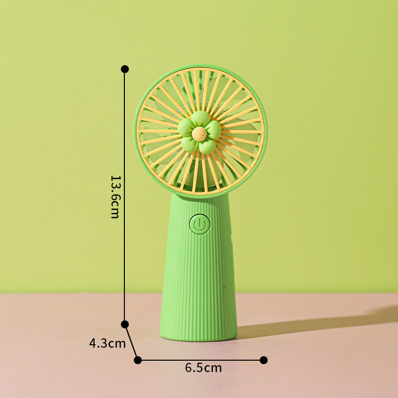 Flower-Themed Handheld Cooling Fan Bowlift
