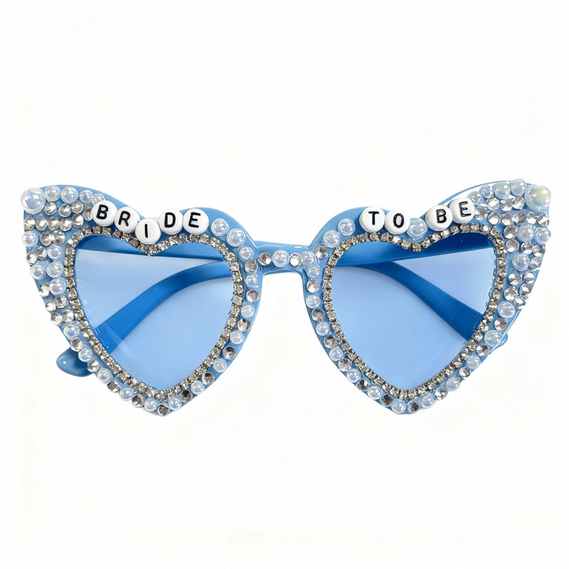 Heart-Shaped Pearl-Embellished Sunglasses Bowlift