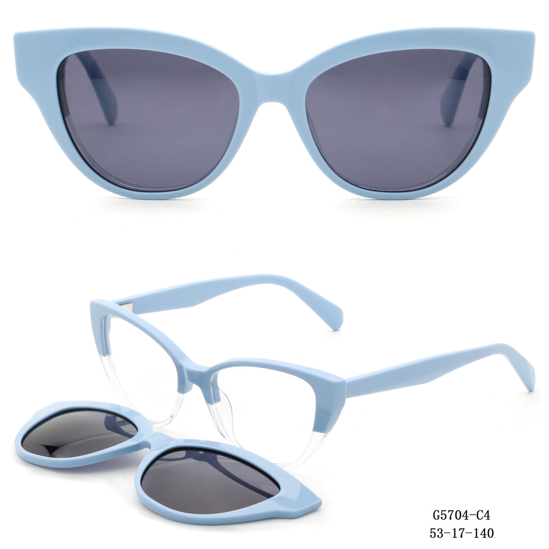Women's Cat-Eye Sunglasses with Removable Lenses Bowlift