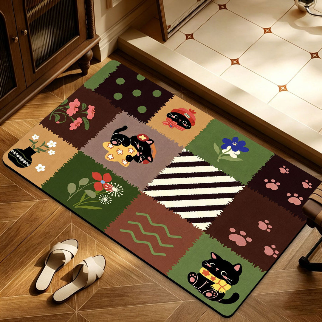 Heart Pattern Decorative Bath Mat Bowlift