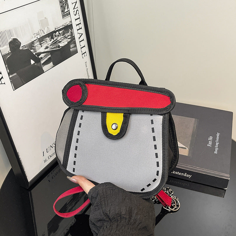 Trendy Cartoon-Style Mini Backpack Bowlift