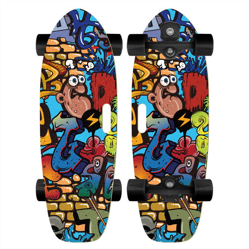 Skateboard with Custom Cartoon Design Bowlift