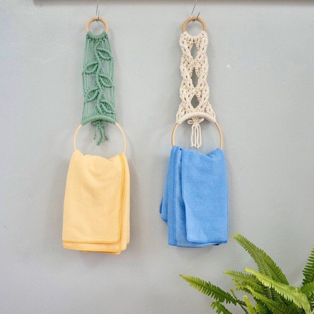 Decorative Macrame Towel Holder Bowlift