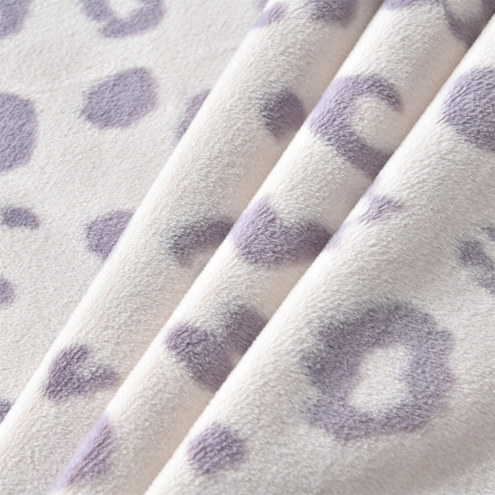 Luxury Leopard-Print Fleece Throw Blanket Bowlift