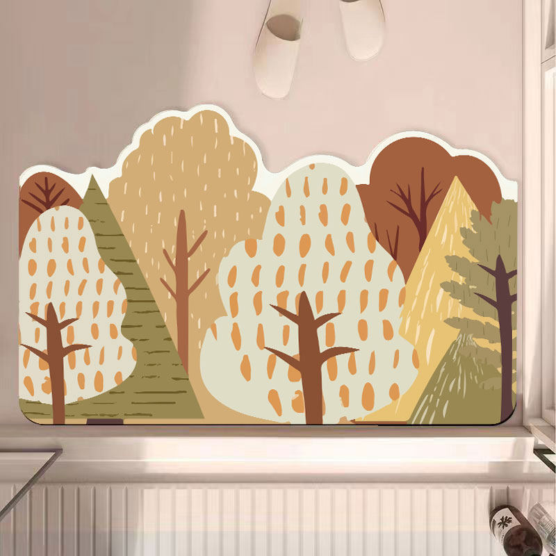 Vintage Farm-Themed Plush Area Rug