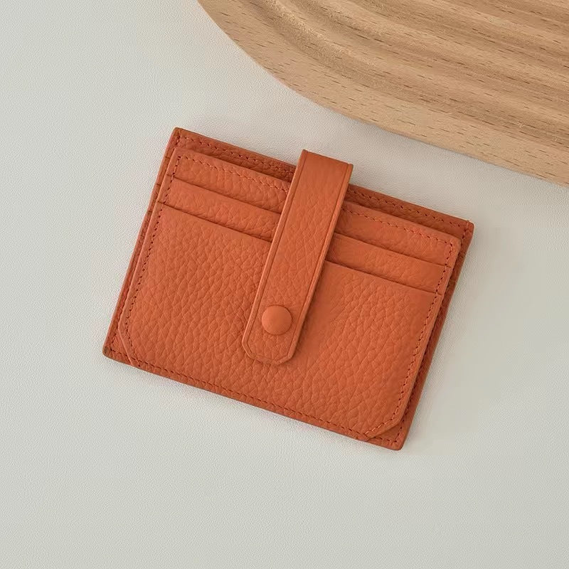 Premium Leather Snap Closure Cardholder Bowlift