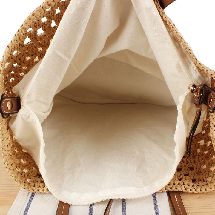 Handmade Beach Bag Made of Natural Wicker Bowlift