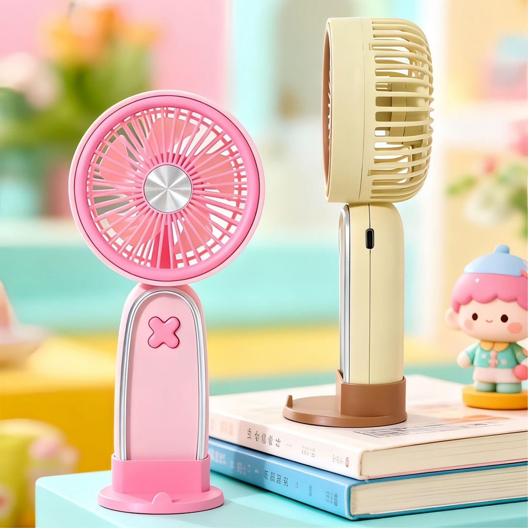 Women Portable USB Mini Fan with Ergonomic Shape Bowlift