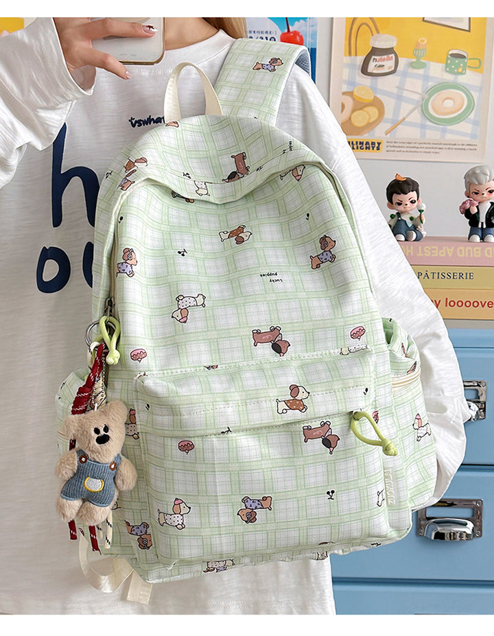 Dog-Themed Casual Backpack Bowlift