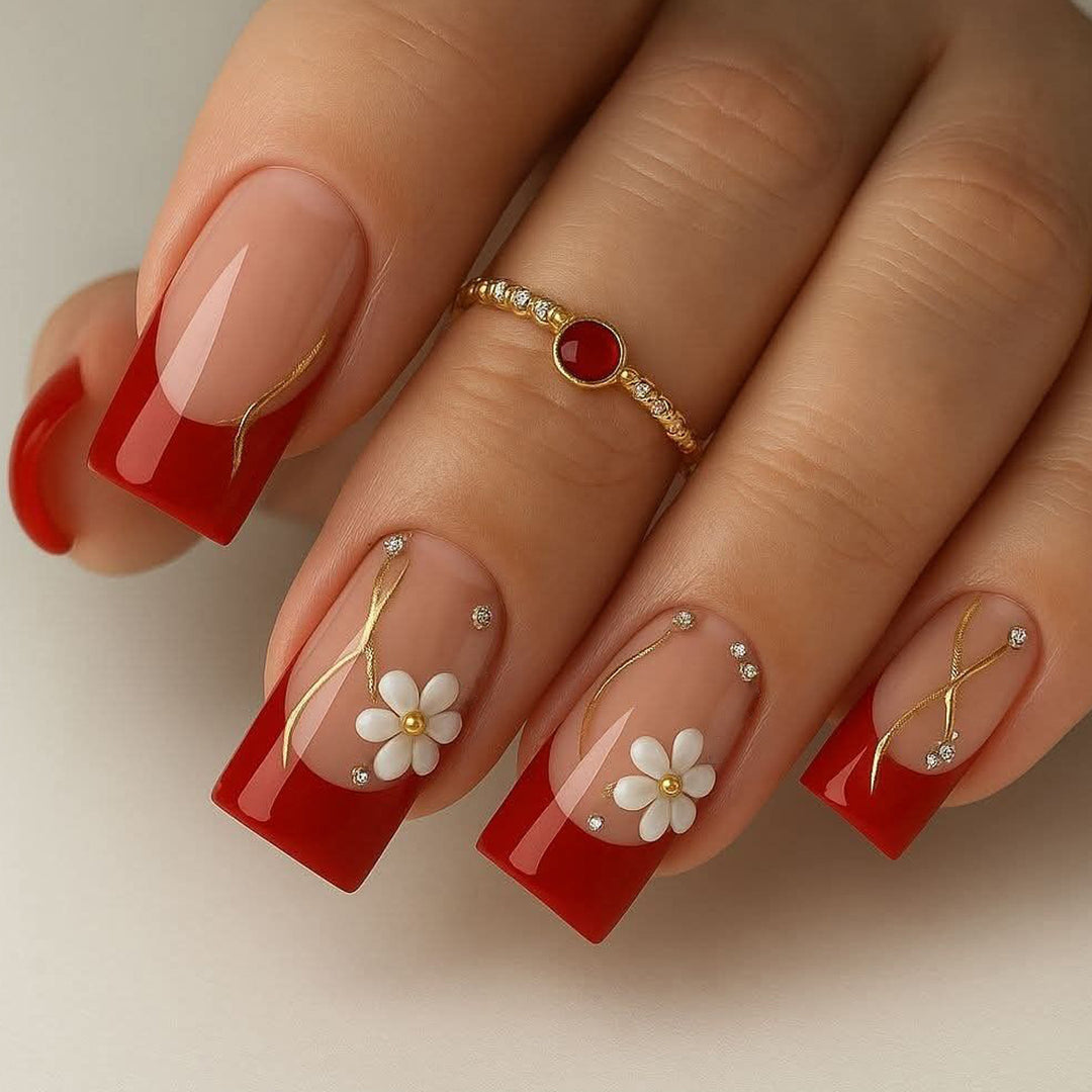 Decorative Floral Nail Art Extensions Bowlift 1789713556