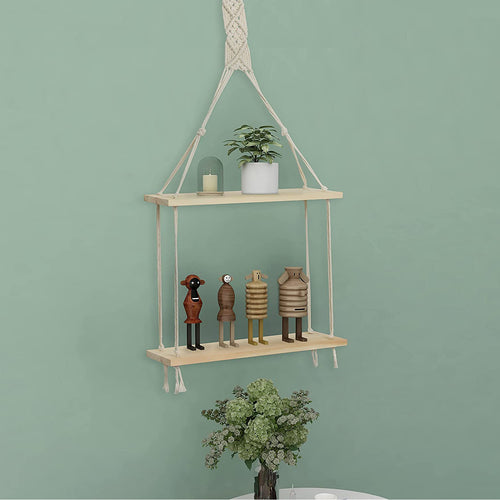 Decorative Macramé Plant Shelf