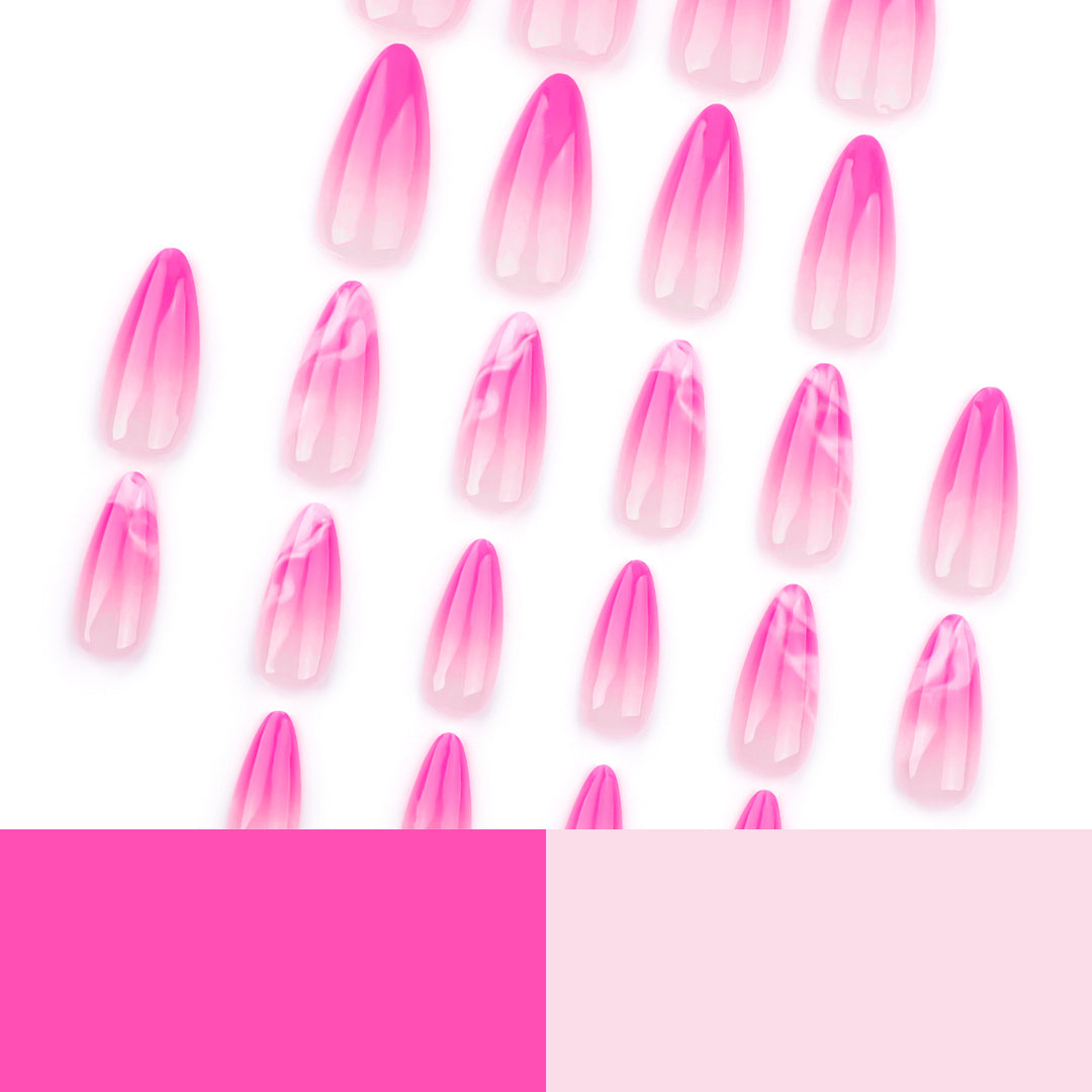 Artistic acrylic nails with elegant ombre design Bowlift
