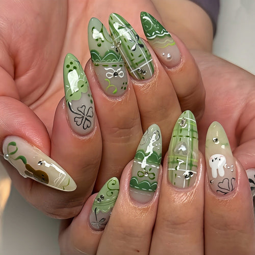 Artistic Themed Press-On Nail Extensions Bowlift 1787913878