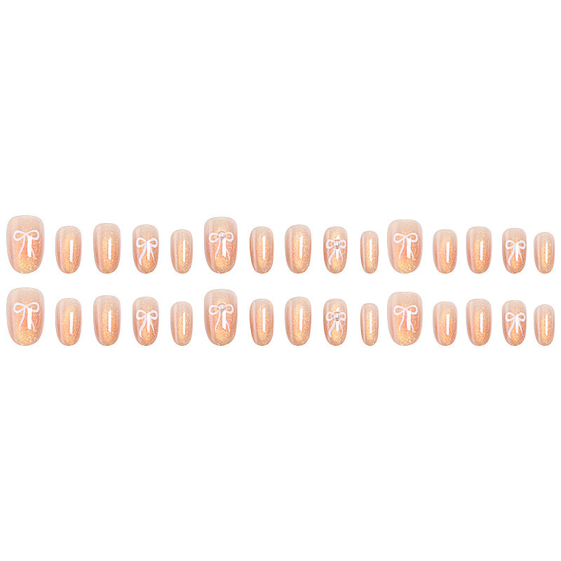Glamorous artificial nail tips with glitter accents Bowlift