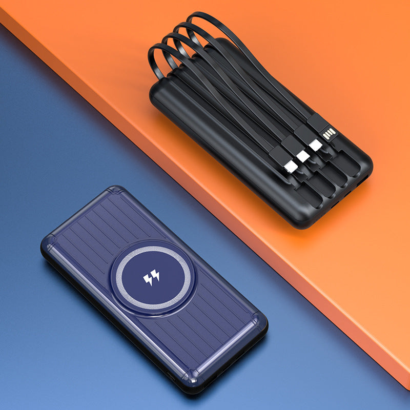 Compact power bank with integrated charging cable and fast USB-C connection Bowlift