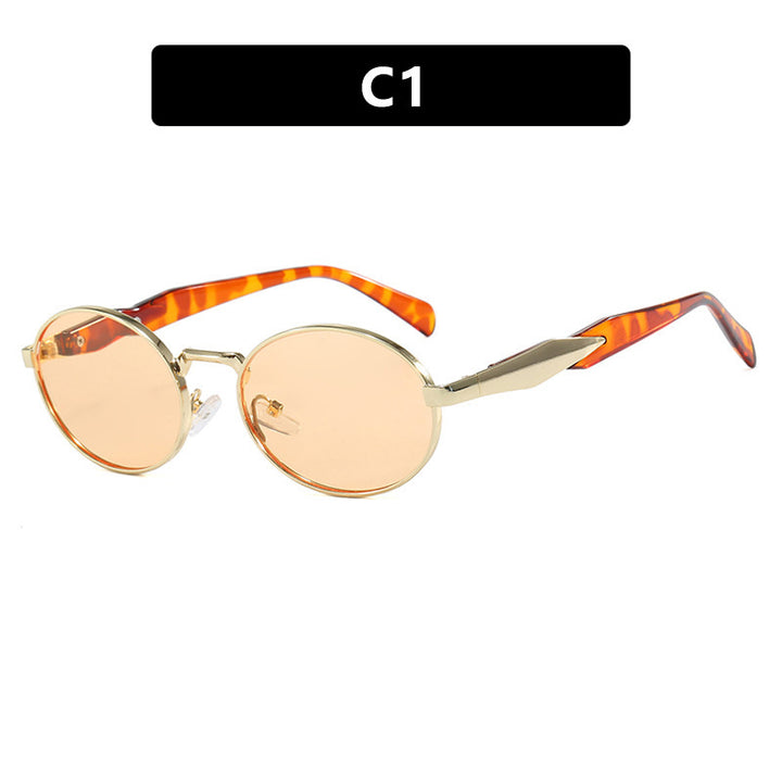 Women's fashionable sunglasses in elegant oval design with trendy accents Bowlift
