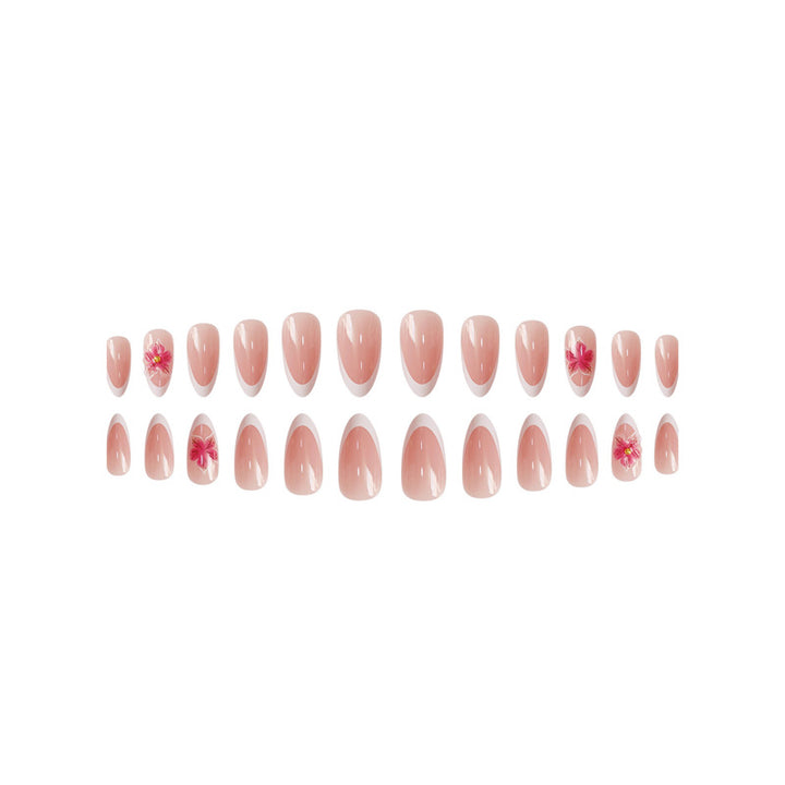 Elegant Floral Press-On Nails Bowlift