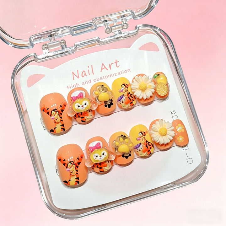 Customized Cartoon-Inspired Press-On Nail Art Set Bowlift