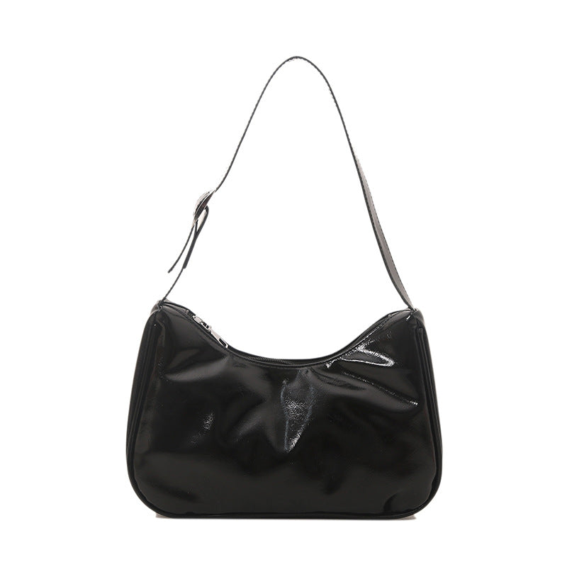 Vintage-Inspired Soft Patent Leather Handbag Bowlift