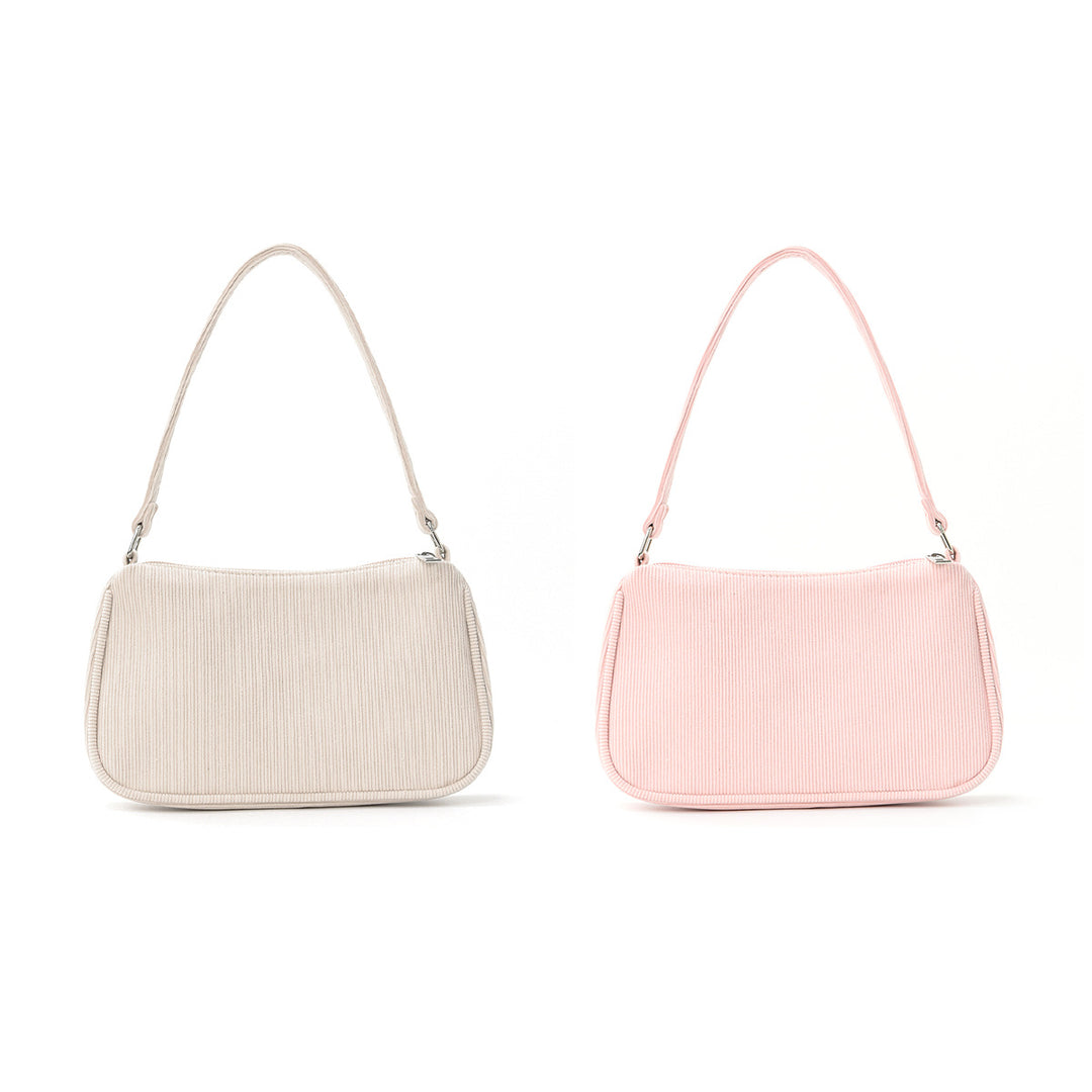 Fashionable shoulder bag with elegant ribbed design Bowlift