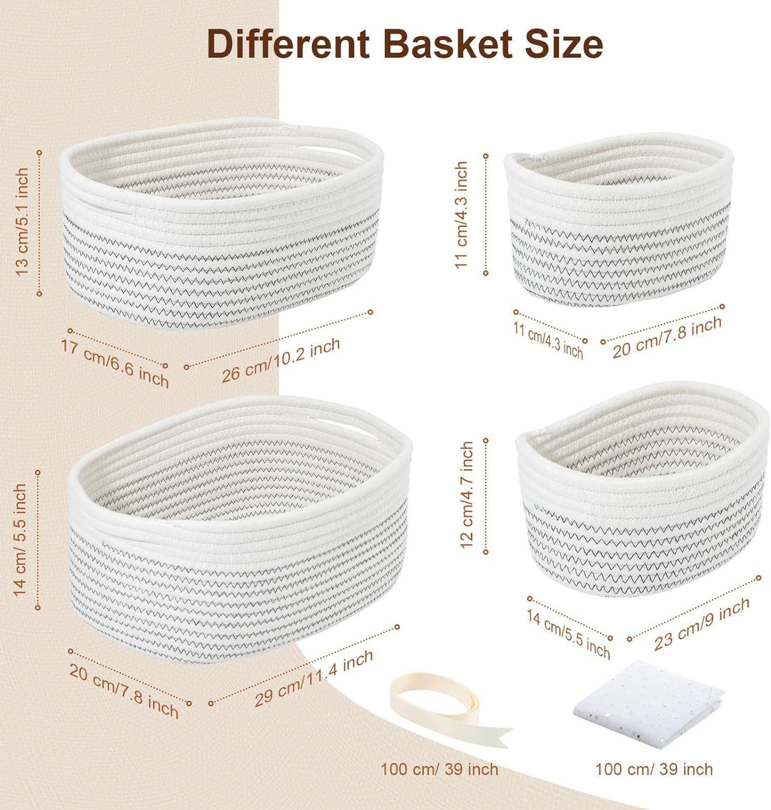 Women's storage basket made of natural cotton material Bowlift