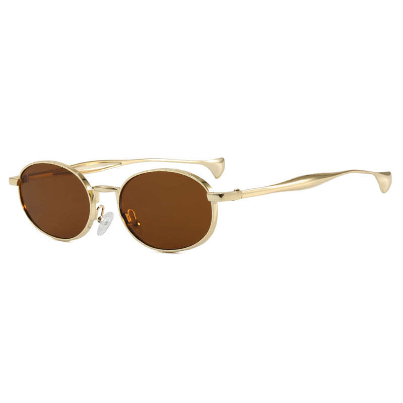 Women's robust round sunglasses with mirrored lenses Bowlift