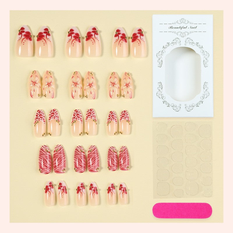 Floral Design Press-On Nail Set Bowlift 1788495338