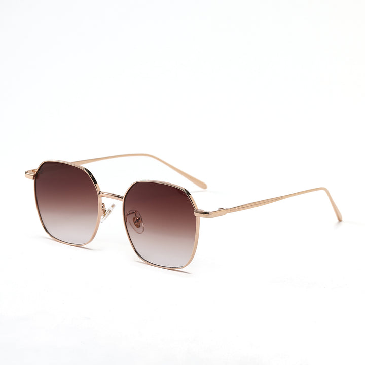 Women geometric sunglasses with modern metal frame Bowlift
