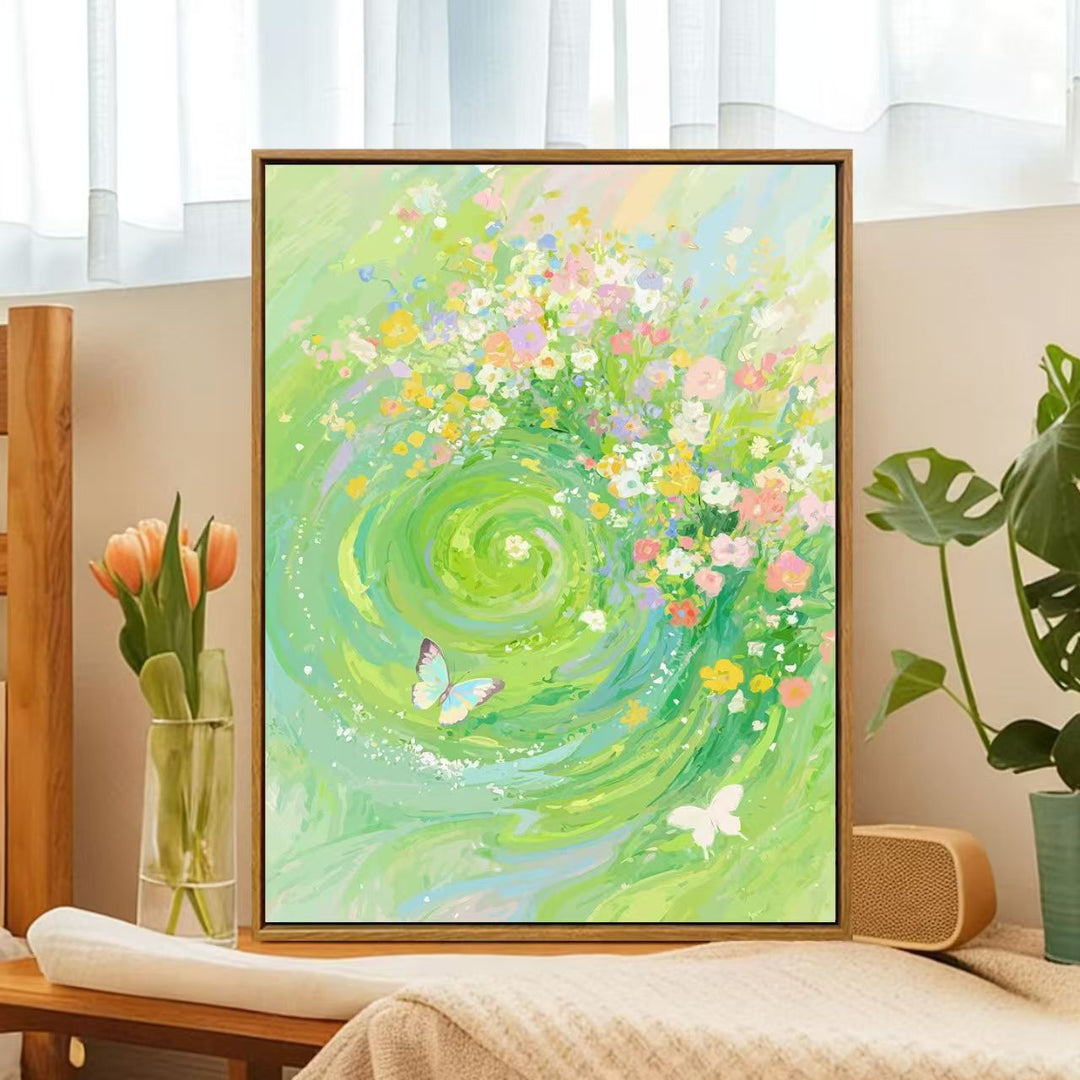 Floral Whirlwind Canvas Art Bowlift