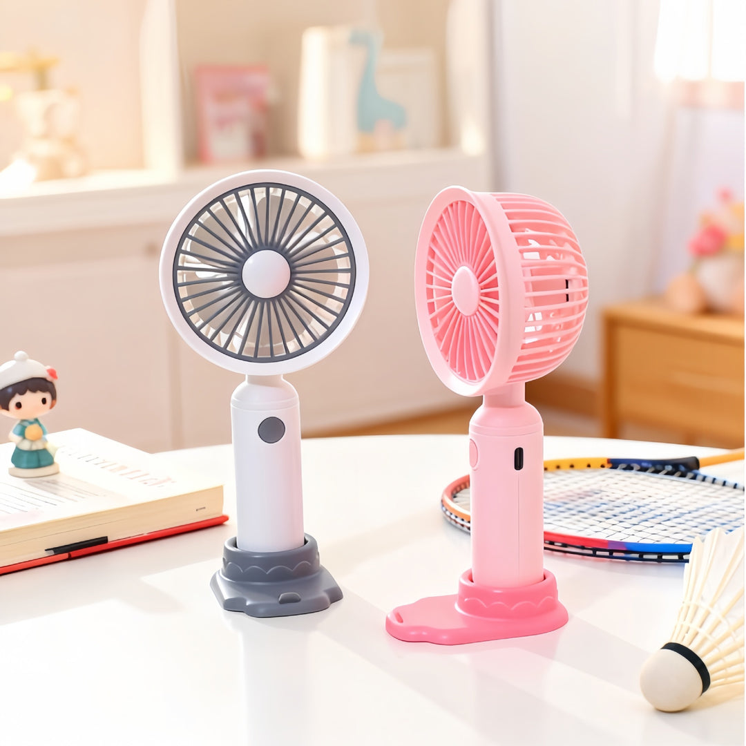 Women Portable Table Fan with USB Connection and Variable Tilt Angle Bowlift