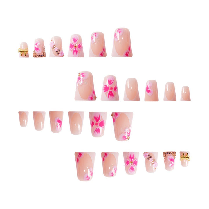 Floral Embellished Press-On Nail Extensions Bowlift