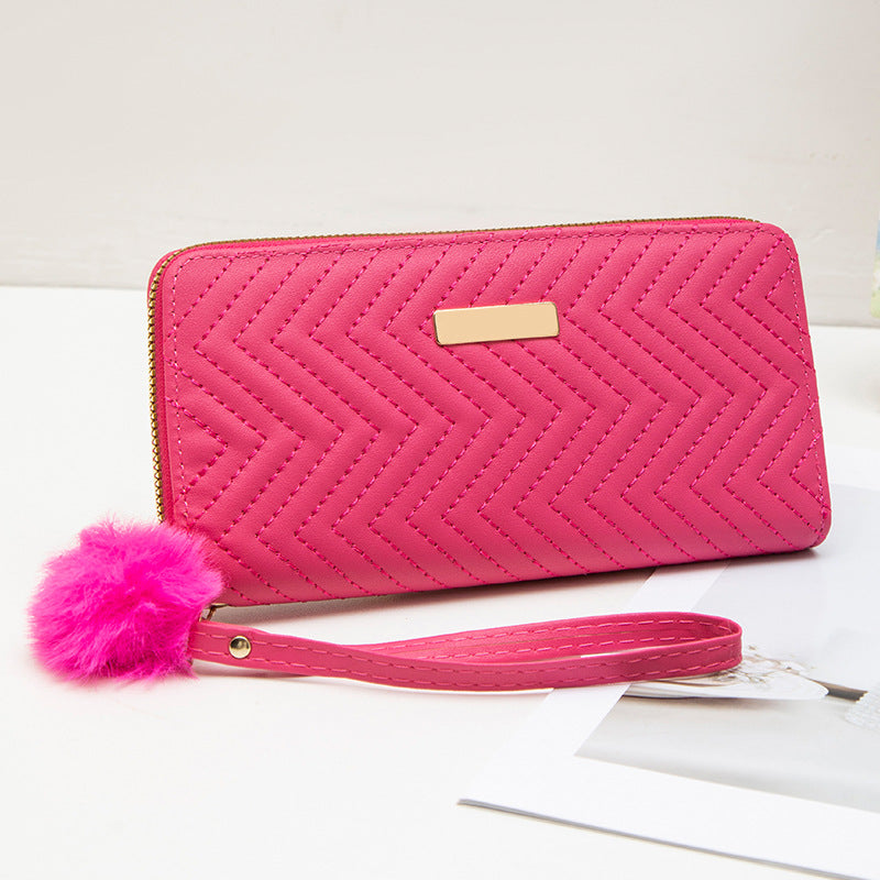 Sleek Zippered Long Wallet
